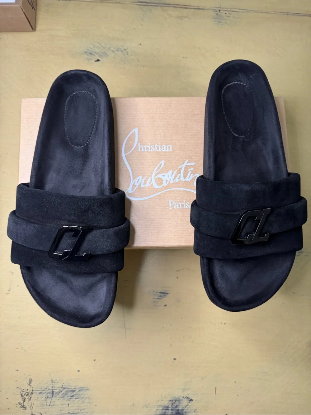 Christian Louboutin Varsimule Bizz Suede Slides